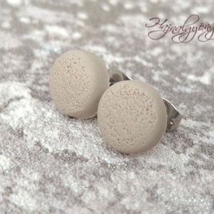 BÉZS nemesacél fülbevaló 10 mm, Ékszer, Fülbevaló, Pötty fülbevaló, Ékszerkészítés, Gyurma, MESKA