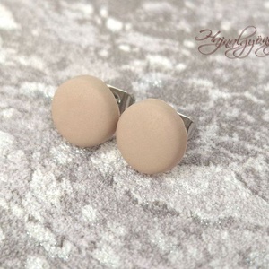 BÉZS nemesacél fülbevaló 10 mm, Ékszer, Fülbevaló, Pötty fülbevaló, Ékszerkészítés, Gyurma, MESKA