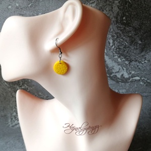 NAPSÁRGA nemesacél fülbevaló - ékszer - fülbevaló - lógó fülbevaló - Meska.hu