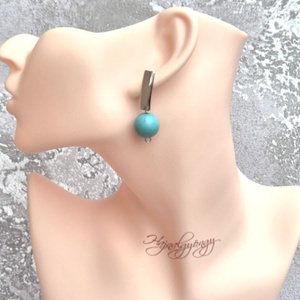 TÜRKIZ nemesacél fülbevaló - Meska.hu