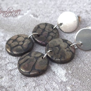 BRONZ RÖGÖK nemesacél fülbevaló - ékszer - fülbevaló - lógó fülbevaló - Meska.hu