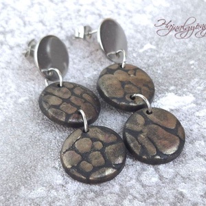 BRONZ RÖGÖK nemesacél fülbevaló - Meska.hu