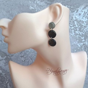 BRONZ RÖGÖK nemesacél fülbevaló - ékszer - fülbevaló - lógó fülbevaló - Meska.hu