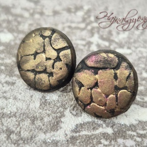 BRONZ RÖGÖK nemesacél fülbevaló - Meska.hu