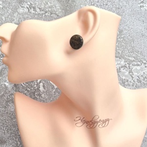 BRONZ RÖGÖK nemesacél fülbevaló - ékszer - fülbevaló - pötty fülbevaló - Meska.hu