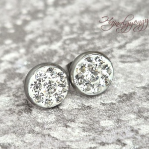 PRECIOSA CRYSTAL  nemesacél fülbevaló  - Meska.hu