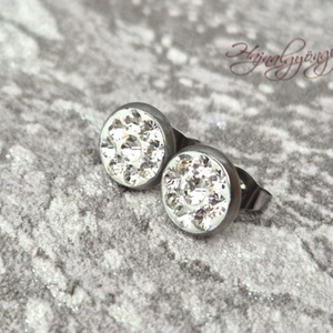 PRECIOSA CRYSTAL  nemesacél fülbevaló  - ékszer - fülbevaló - pötty fülbevaló - Meska.hu