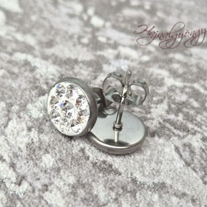 PRECIOSA CRYSTAL  nemesacél fülbevaló  - ékszer - fülbevaló - pötty fülbevaló - Meska.hu