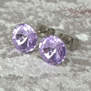 VIOLET nemesacél fülbevaló 8 mm - Meska.hu