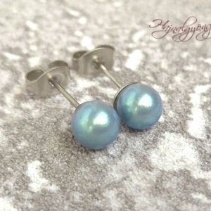 PRECIOSA kék gömb nemesacél fülbevaló 6 mm - Meska.hu