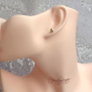 PRECIOSA arany félgömb nemesacél fülbevaló 6 mm - ékszer - fülbevaló - pötty fülbevaló - Meska.hu