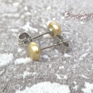 PRECIOSA arany félgömb nemesacél fülbevaló 6 mm - ékszer - fülbevaló - pötty fülbevaló - Meska.hu