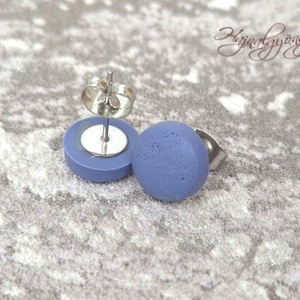 LILÁS KÉKES nemesacél fülbevaló 10 mm - ékszer - fülbevaló - pötty fülbevaló - Meska.hu