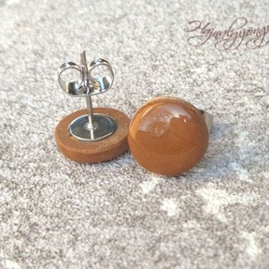 KARAMELL fülbevaló  - ékszer - fülbevaló - pötty fülbevaló - Meska.hu