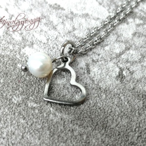 SZÍV nemesacél nyaklánc - Meska.hu