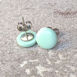 Menta nemesacél fülbevaló 10 mm - ékszer - fülbevaló - pötty fülbevaló - Meska.hu