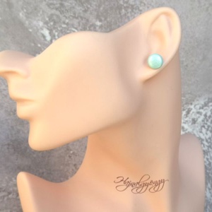 Menta nemesacél fülbevaló 10 mm - ékszer - fülbevaló - pötty fülbevaló - Meska.hu