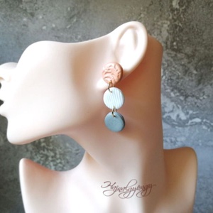 HÁROM KÖR nemesacél fülbevaló - ékszer - fülbevaló - lógó fülbevaló - Meska.hu