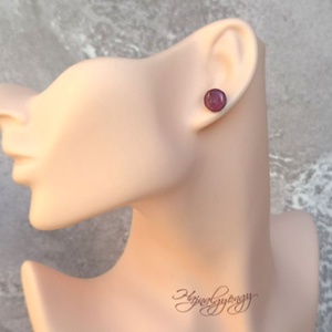 BURGUNDI nemesacél fülbevaló 10 mm - ékszer - fülbevaló - pötty fülbevaló - Meska.hu