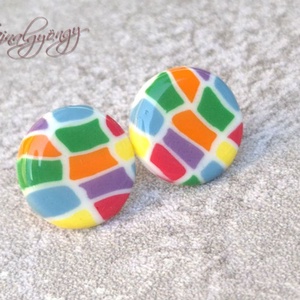 NYÁRI SZÍNEK nemesacél fülbevaló 15 mm - Meska.hu