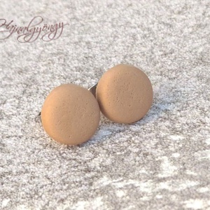 VILÁGOSBARNA nemesacél fülbevaló 10 mm - Meska.hu