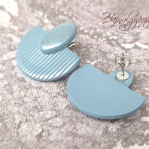 KÉK MINIMÁL fülbevaló - ékszer - fülbevaló - lógó fülbevaló - Meska.hu