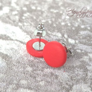 PIROS nemesacél fülbevaló 10 mm - ékszer - fülbevaló - pötty fülbevaló - Meska.hu