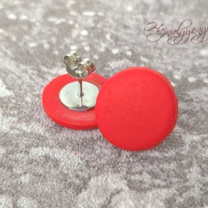 PIROS nemesacél fülbevaló 15 mm - ékszer - fülbevaló - pötty fülbevaló - Meska.hu