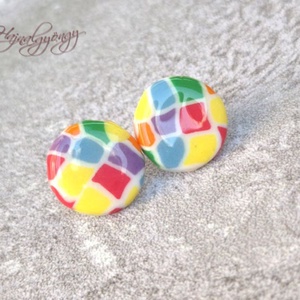 NYÁRI SZÍNEK nemesacél fülbevaló 15 mm - Meska.hu