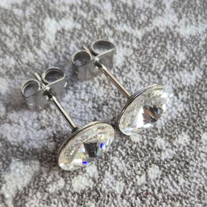 CRYSTAL fülbevaló 8 mm - ékszer - fülbevaló - pötty fülbevaló - Meska.hu