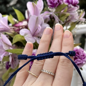 Fonott karkötő bronzszínű-narancssárga gyöngy pillangóval - ékszer - karkötő - fonott karkötő - Meska.hu