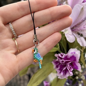 Icipici papagájos táskadísz - táska & tok - kulcstartó & táskadísz - táskadísz - Meska.hu