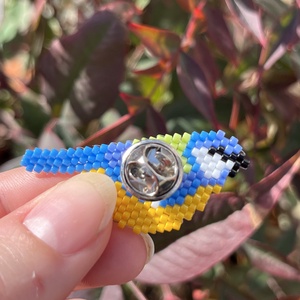 Cinege gyöngy bross - ékszer - kitűző és bross - Meska.hu