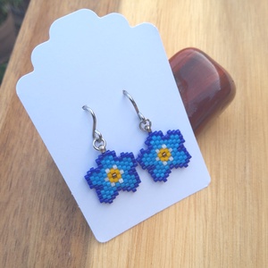 Nefelejcs fülbevaló  - ékszer - fülbevaló - lógó fülbevaló - Meska.hu