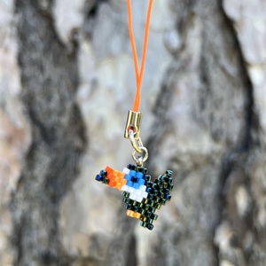 Tukán táskadísz , Táska & Tok, Kulcstartó & Táskadísz, Táskadísz, Gyöngyfűzés, gyöngyhímzés, MESKA