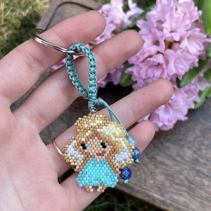 Kék angyalkás kulcstartó - táska & tok - kulcstartó & táskadísz - kulcstartó - Meska.hu