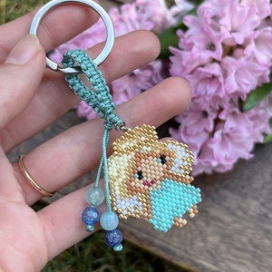 Kék angyalkás kulcstartó, Táska & Tok, Kulcstartó & Táskadísz, Kulcstartó, Ékszerkészítés, MESKA