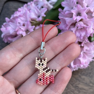 Cica halacskával táskadísz, Táska & Tok, Kulcstartó & Táskadísz, Táskadísz, Ékszerkészítés, MESKA