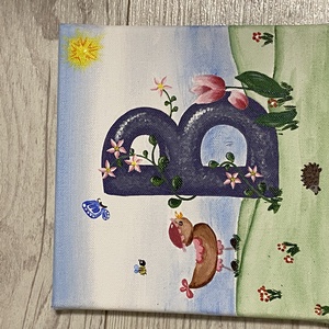 Monogramos/neves kép - Meska.hu