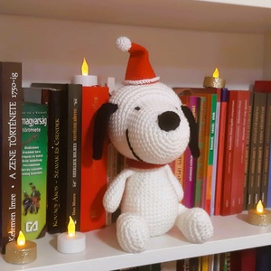 Snoopy kutya 28 cm -  horgolt játék - Meska.hu