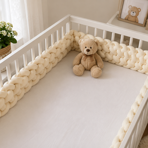 Kézzel horgolt 220 cm hosszú 10 cm magas baba ágyrács védő  - Meska.hu