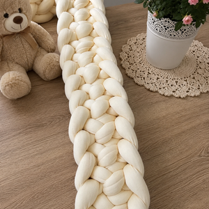 Kézzel horgolt 220 cm hosszú 10 cm magas baba ágyrács védő  - baba - mama - baba ágynemű - rácsvédő & baldachin - Meska.hu