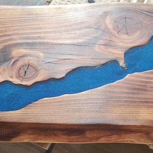 Balaton kép, fa+epoxy gyanta - Meska.hu