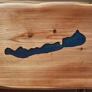 Balaton kép, fa+epoxy gyanta - diy (csináld magad) - egységcsomag - Meska.hu