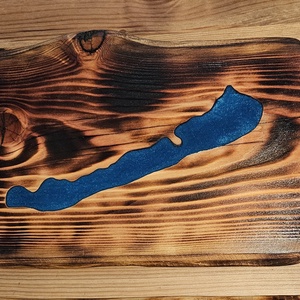 Balaton kép, fa+epoxy gyanta, DIY (Csináld magad), Egységcsomag, Famegmunkálás, MESKA