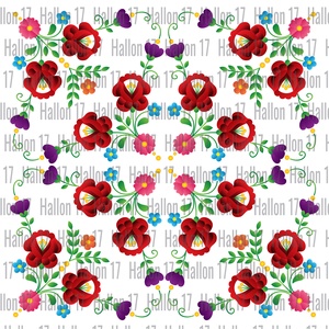 Hungarian folk art digitális vektorgrafikus minta 01, Művészet, Grafika & Illusztráció, Digitális, Fotó, grafika, rajz, illusztráció, Meska