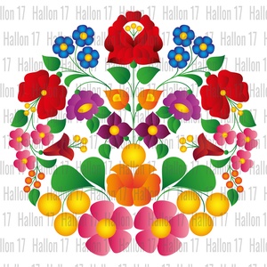 Hungarian folk art digitális vektorgrafikus minta 07, Művészet, Grafika & Illusztráció, Digitális, Fotó, grafika, rajz, illusztráció, MESKA