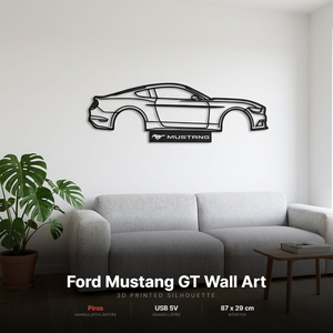 Ford Mustang GT - 3D nyomtatott sziluett falidísz LED háttérvilágítással, Otthon & Életmód, Dekoráció, Fali és függő dekoráció, Falra akasztható dekor, Mindenmás, Tedd egyedivé a szobádat!

Ha rajongasz a Ford Mustang ikonikus vonalaiért, ez a falidísz neked kés..., MESKA