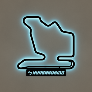 Hungaroring - világító LED pálya-falikép F1-rajongóknak, 3D nyomtatott - otthon & életmód - dekoráció - fali és függő dekoráció - falra akasztható dekor - Meska.hu