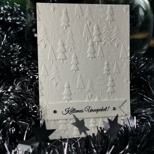 Karácsonyi üdvözlőlap elegáns kinyítható dombormintás képeslap, borítékkal  : HMB2110_49 - karácsony - karácsonyi ajándékozás - karácsonyi képeslap, üdvözlőlap, ajándékkísérő - karácsonyi ajándékozás - Meska.hu